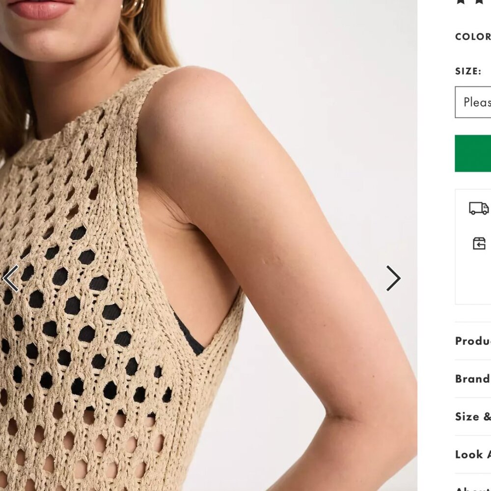 ASOS Racer Front Sleeveless Knit Dress - Picture 4 of 4